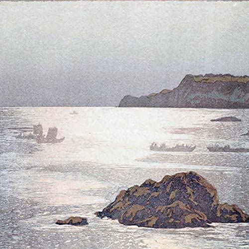 Amazon.co.jp: 吉田博 版画 大原海岸 1928年 56x36cm 大判